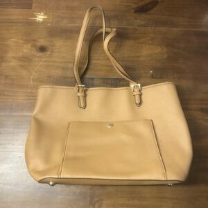 Michael Kors‎ Jet Set Brown Saffiano Tote Purse LG Leather Shoulder *NO KEYCHAIN